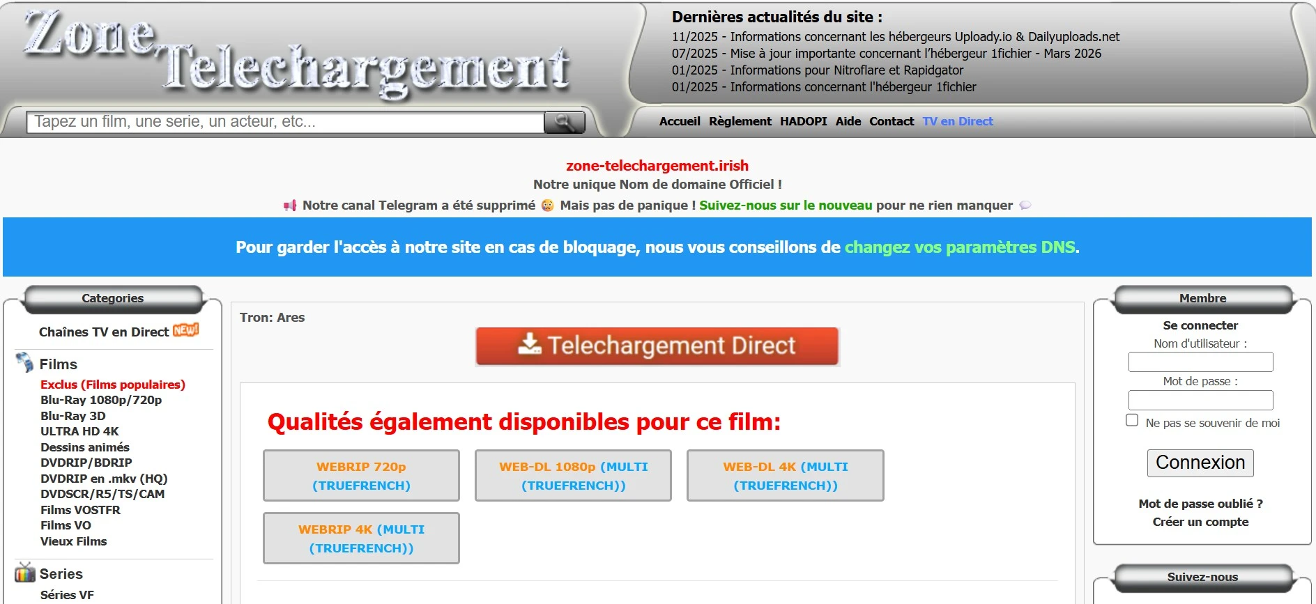 Zone Téléchargement
